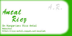 antal ricz business card